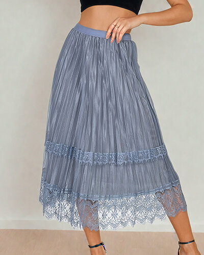 Royalfashion Damen doppelseitiger Midirock