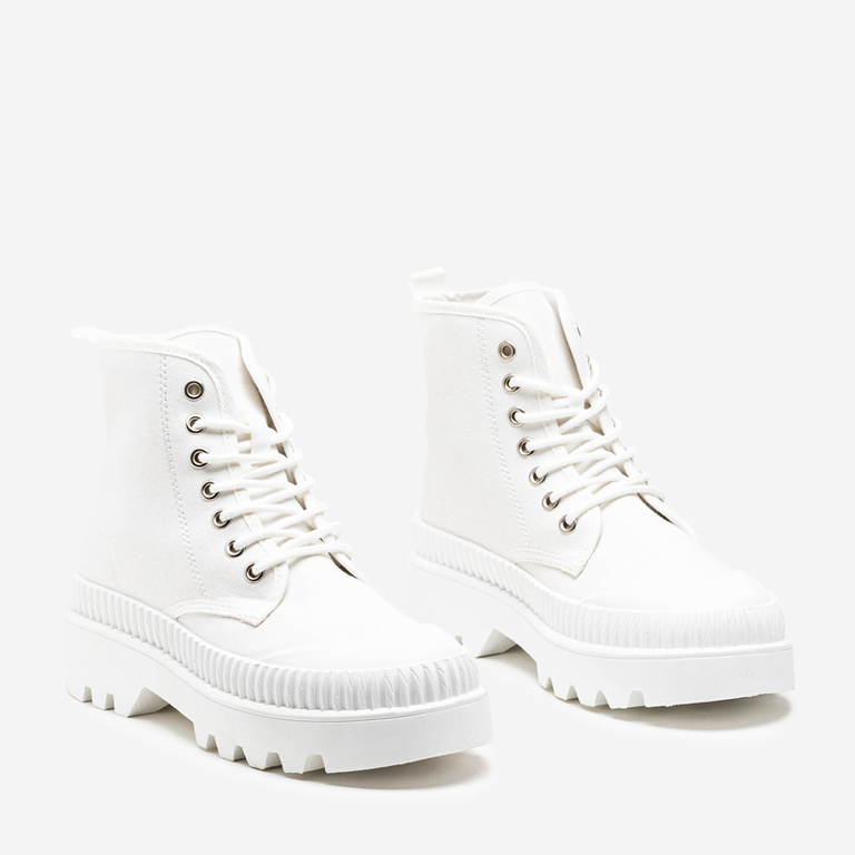 Weiße Damenstiefeletten Roulle - Schuhe