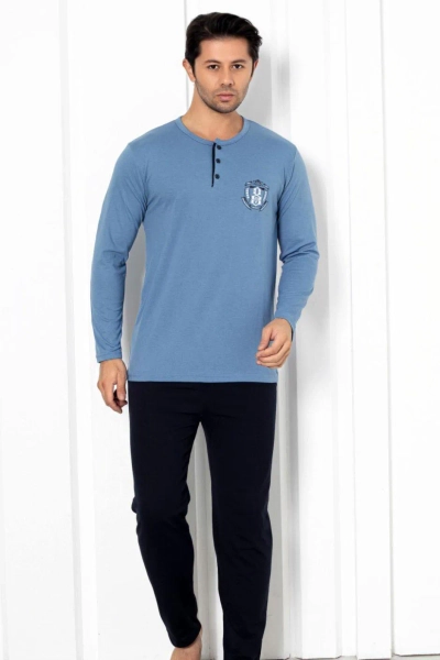 Royalfashion Herren Baumwollschlafanzug