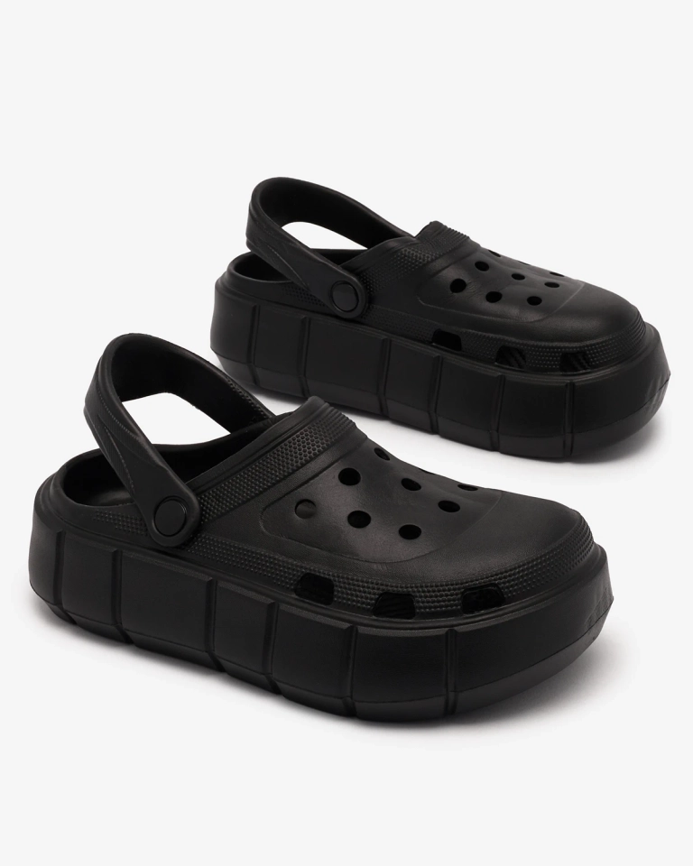 Royalfashion Schwarze Damen-Flip-Flops mit durchbrochener Verzierung Mightty