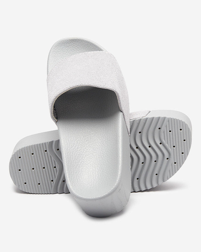 Graue Damensandalen auf hohem Plateau Patti - Footwear