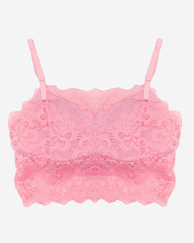 Rosa Spitzen-Bralette für Damen - Unterwäsche