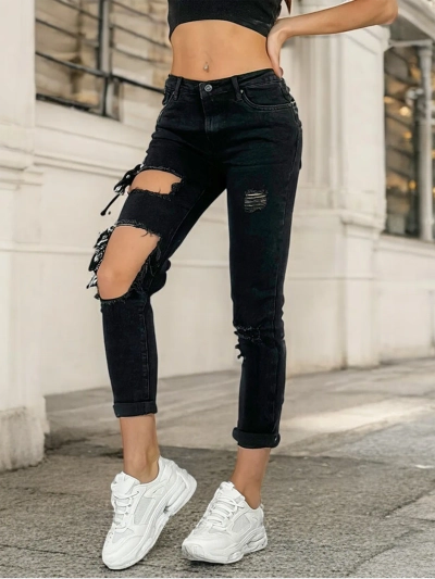 Royalfashion Damen Mom-Jeans-Hose