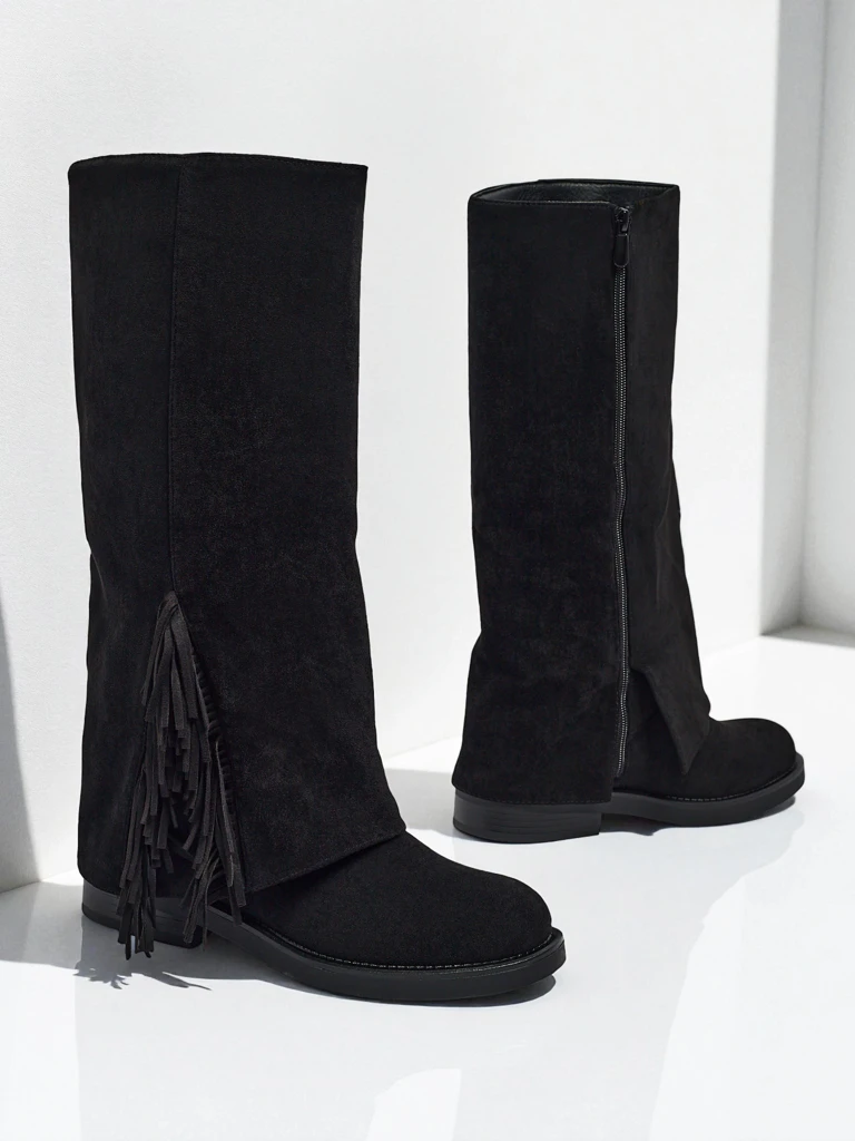 Damen Kozaki Öko-Wildleder mit Schaft Ismara