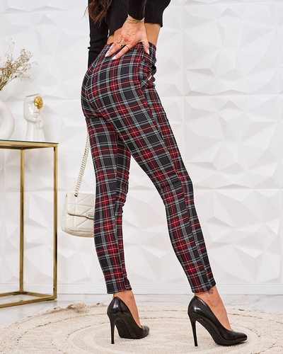 Royalfashion Утеплені картаті жіночі лосини