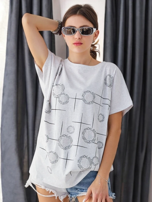 Royalfashion Cotton жіноча футболка з принтом