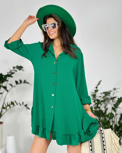 Royalfashion Damen-Oversize-Kleid mit Rüsche