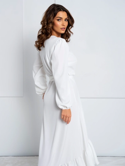 Royalfashion Gebundenes Midikleid für Frauen mit Rüschen