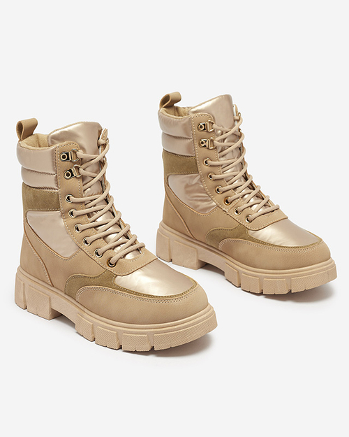 Світло-коричневі жіночі утеплені черевики-трапери Kasemi-Footwear