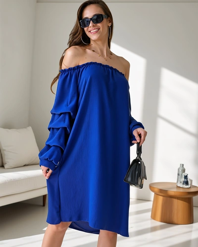 Royalfashion Glattes Damenkleid a'la Spanisch mit Rüschen