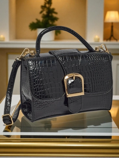 Lackierte kleine Damenhandtasche aus Öko-Leder Orlina