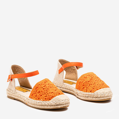 Orange Espadrilles-Sandalen mit durchbrochenem Obermaterial Asia - Footwear
