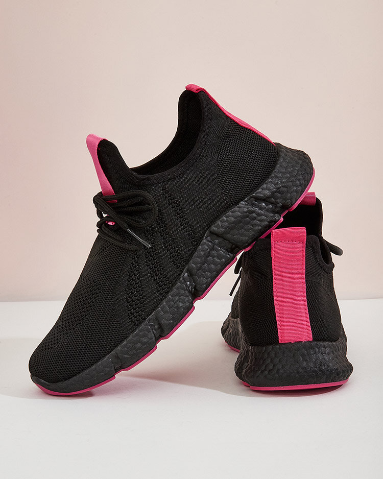 Sportschuhe für Damen in Schwarz und Fuchsia Bommgi - Schuhe