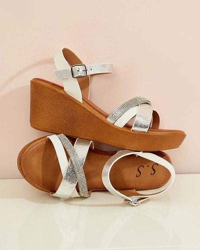 Royalfashion Damen Sandalen mit Zirkonen Bozi