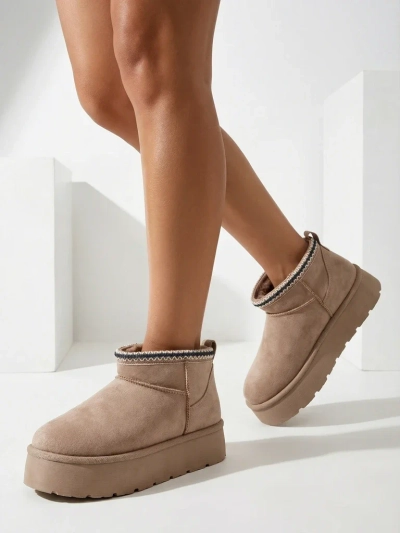 Royalfashion Damen Kurzstiefel a'la Schneestiefel Xoalla