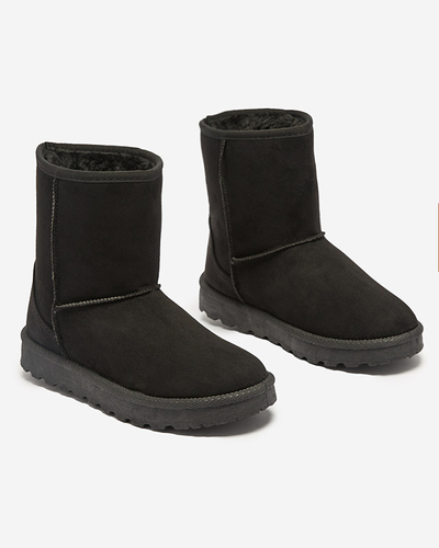 Isolierte Damen-Schneestiefel aus Öko-Wildleder in Schwarz Xetik - Footwear