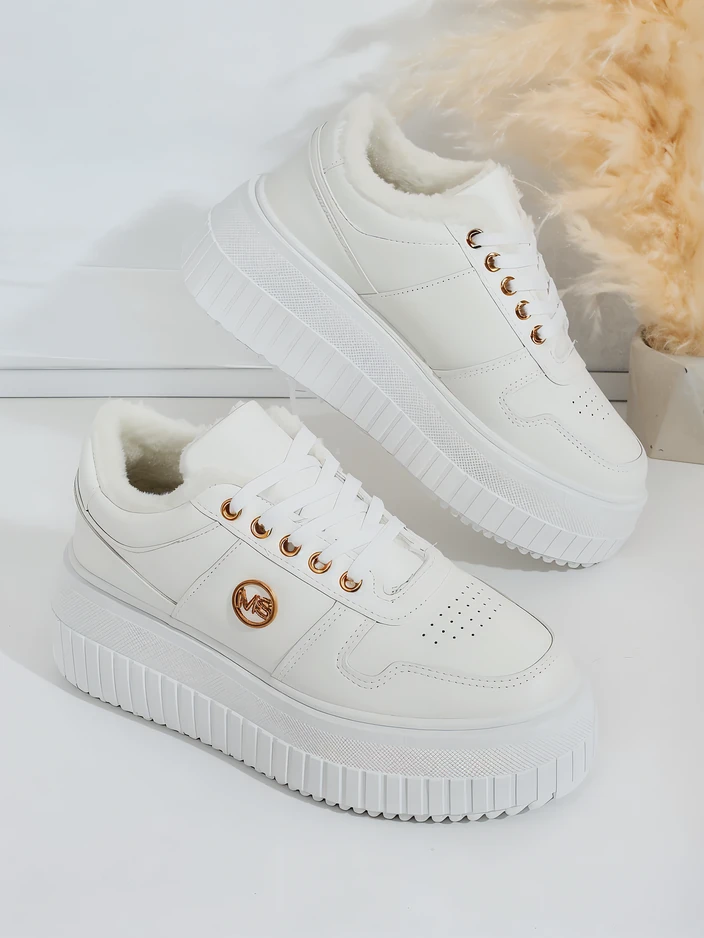 Royalfashion Warme Damen-Sneakers mit Fell Rozit