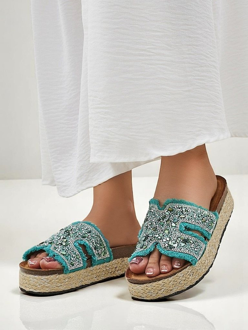 Royalfashion Жіночі сандалі з прикрасами Candy Candy