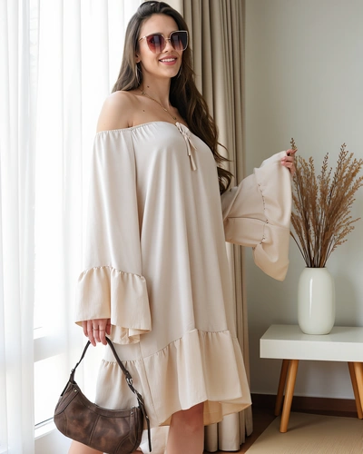 Royalfashion Damenkleid im spanischen Stil mit Rüschen, oversized