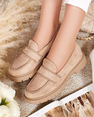 Royalfashion Damen Mokassins mit Zirkonen Eroime