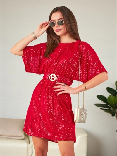 Royalfashion Damenkleid mit Pailletten