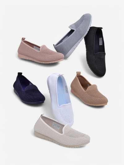Moda Bella Beige Damen Schuhe mit flachem Absatz
