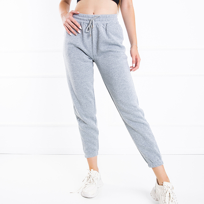 Graue Damen Jogginghose mit Streifen - Kleidung