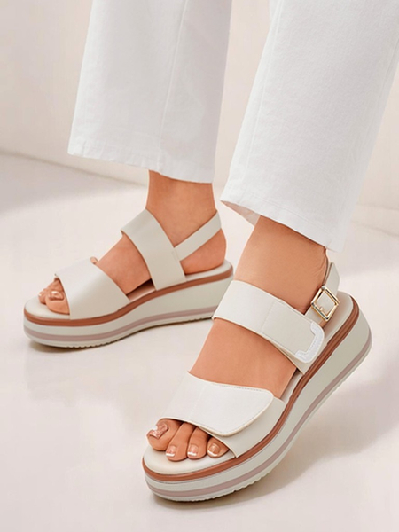 Royalfashion Damensandalen mit dicker Sohle Tulipp