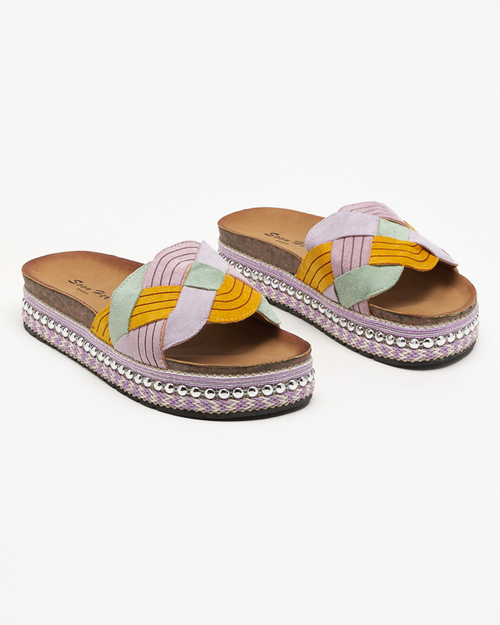 Фіолетові жіночі на грубій підошві Cekolina