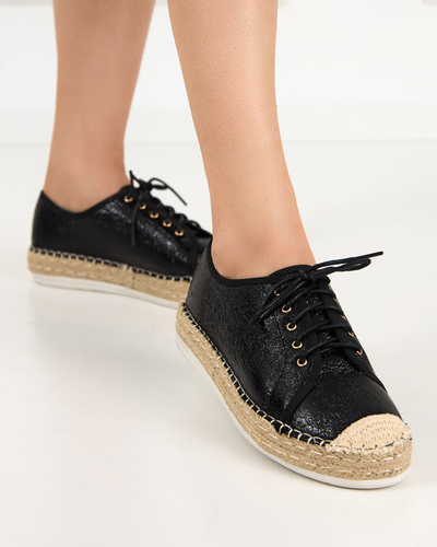 OUTLET Schwarze Damen-Schnürsneaker Furmoni - Schuhe