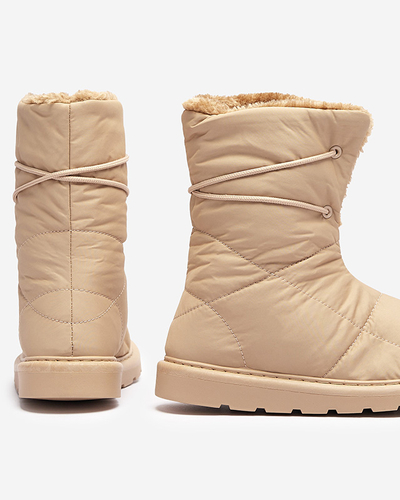 Hellbraune Damenschuhe a'la Schneestiefel Amirfu- Footwear