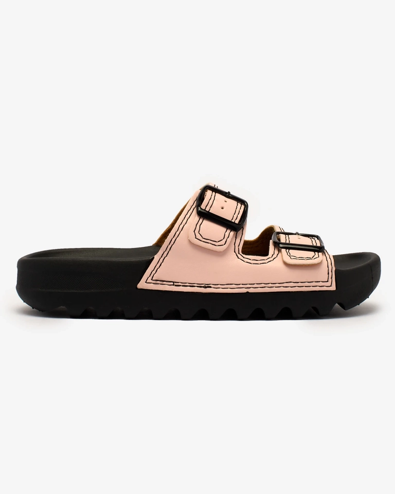 Royalfashion Rosa Damen-Flip-Flops mit Schnallen Kallov