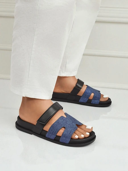 Royalfashion Damen-Pantoletten aus Ökoleder FlexiComfi