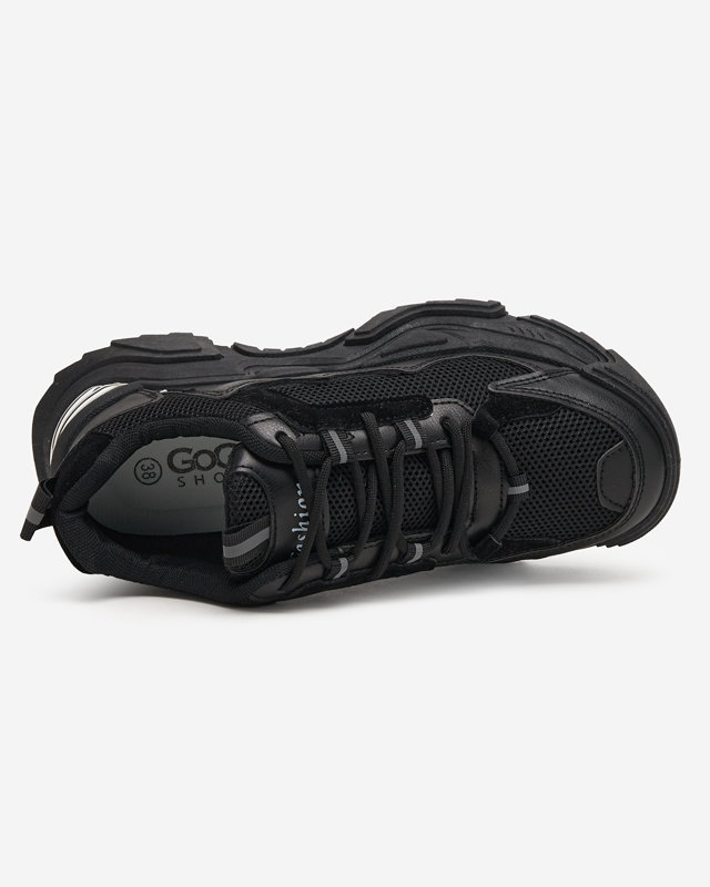 OUTLET Schwarze Sportschuhe für Damen mit Mesh Dewinso - Schuhe