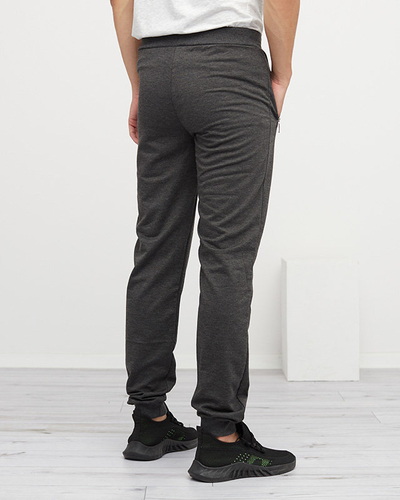 Herren-Jogginghose mit Aufschrift in Graphitfarbe - Bekleidung