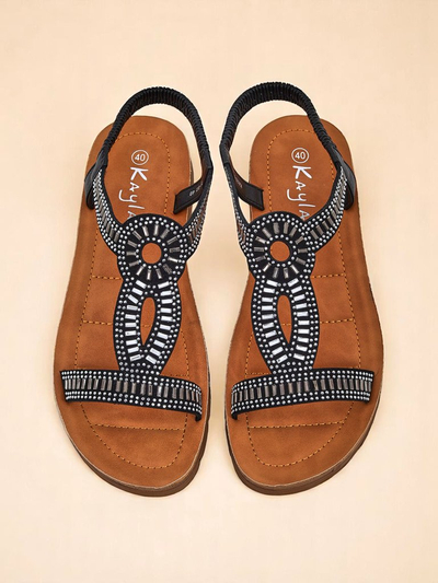Royalfashion Damensandalen mit dekorativen Riemen Ava Shine