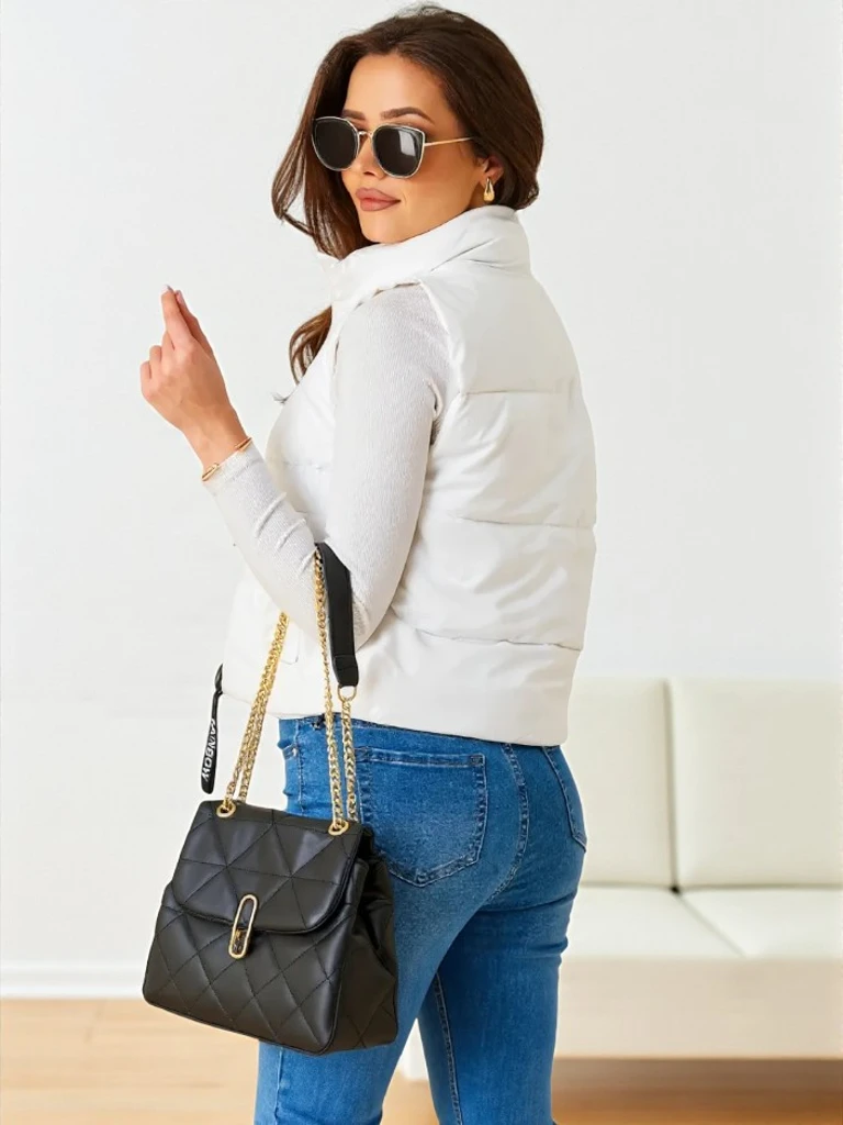 Royalfashion Damen Kurzarm-Ärmelloses Jacket