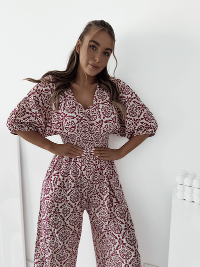 Royalfashion Gemusterter Damen-Overall