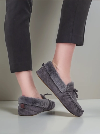 Royalfashion Damenmokassins mit Fell Ahtikes