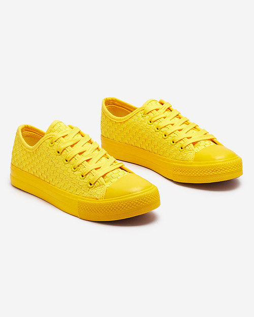Жовті жіночі кеди з тисненням Aklina - Взуття