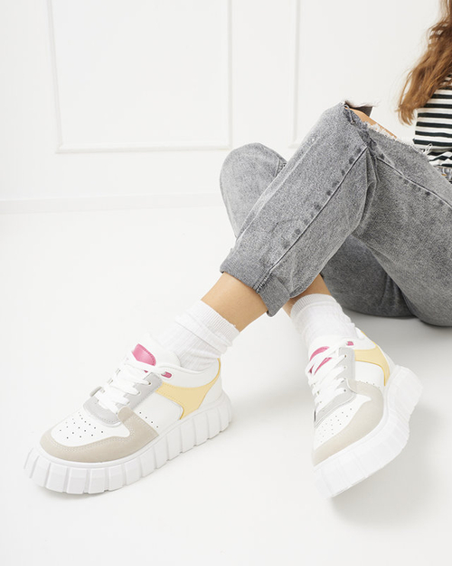 Бежево-білі жіночі кросівки Nortelo