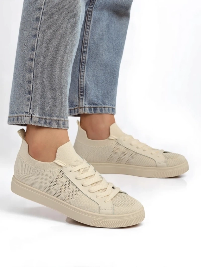 Beige Damiani Sneakers – leichte Stoff-/Öko-Leder-Sneakers für den Sommer