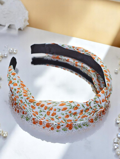 Royalfashion Haarband mit Schleife im Blumenmuster Lilia