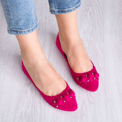 Fuchsia-Ballerinas mit Aya-Verzierungen - Schuhe 1