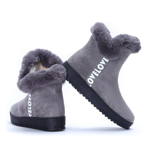 Szare śniegowce Viola - Obuwie