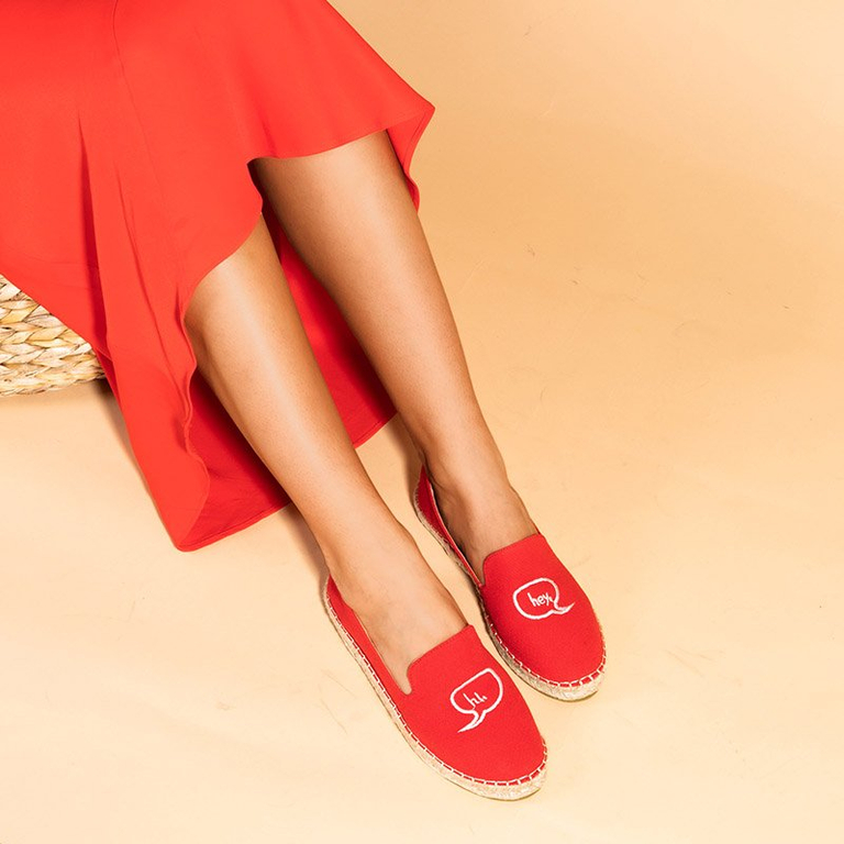 Rote Espadrilles der Bahia-Frauen - Schuhe