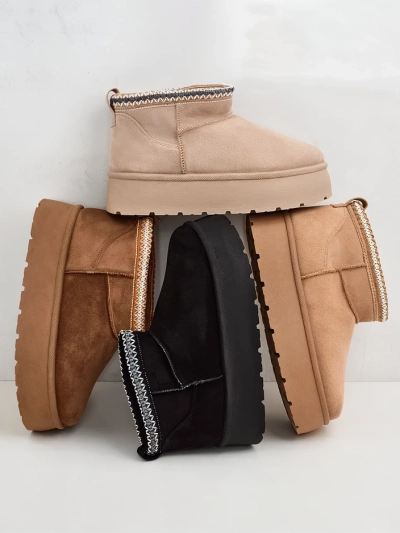 Royalfashion Damen Kurzstiefel a'la Schneestiefel Xoalla