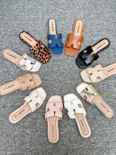 Royalfashion Damen Flip-Flops mit flacher Sohle Eval