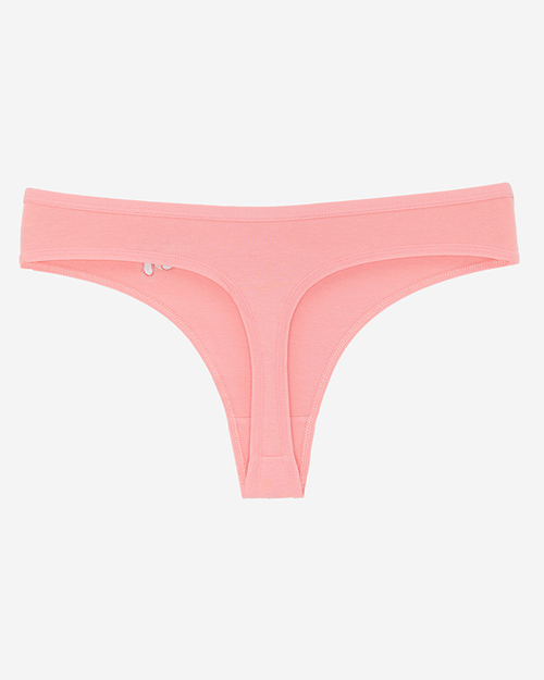 Жіночі рожеві бавовняні стрінги - Нижня білизна
