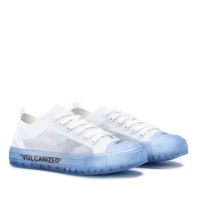 Corta weiße und blaue Schnürschuhe - Schuhe